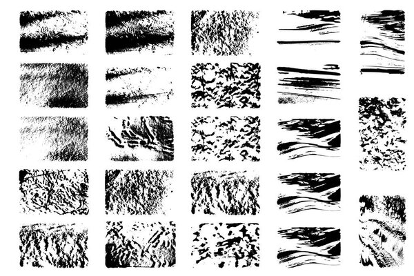 Векторный набор текстур и кистей. Большая коллекция элементов природного дизайна. Изолированное векторное множество
