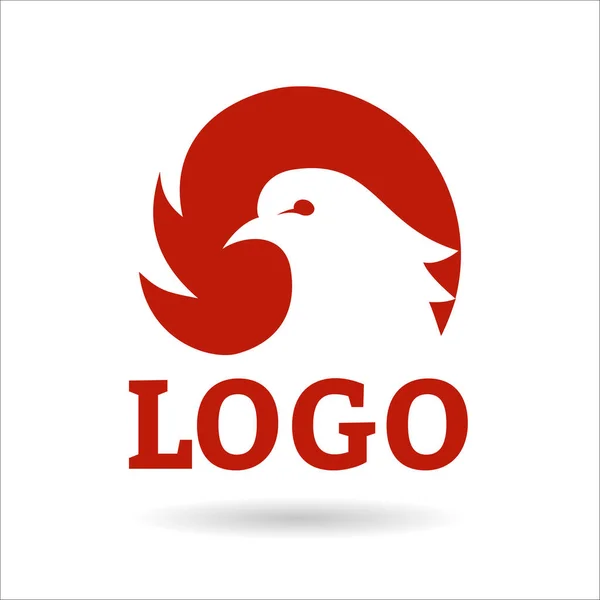 Brand fågel phoenix Logotypdesign, falcon, eagle, hawk och wing vektor symbol — Stock vektor