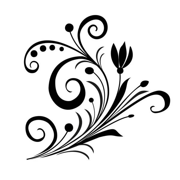 Elemento floral vintage em estilo antigo retro folhagem redemoinho elemento de design decorativo filigrana caligrafia — Fotografia de Stock