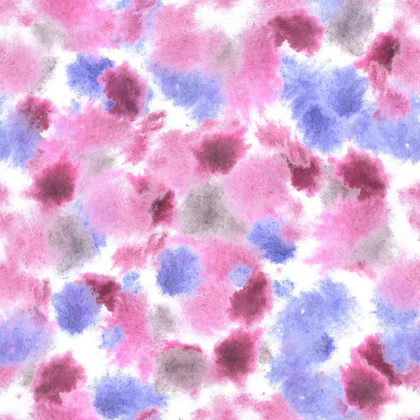 Abstract watercolor seamless background with Mottled Lavender Coloured, Magenta and Blue colored jn white. — Stock Photo, Image