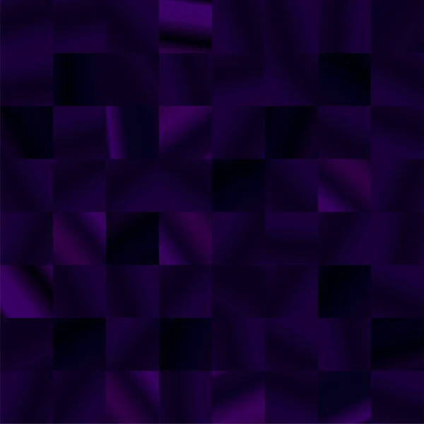 Abstract purple-black squares background. Vector gradient seamless pattern — Stock Vector