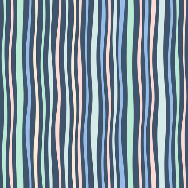 Векторное изображение разноцветных вертикальных волнистых линий. Бесшовный фон для оберточной бумаги, обоев и текстиля . — стоковый вектор
