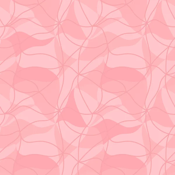Wektorowe tło abstrakcyjne z wielu wielobarwnych zakrzywionych kształtów w pastelowych różowych kolorach w stylu lat 60. — Wektor stockowy
