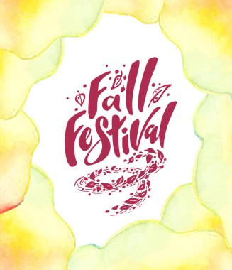 Sarı suluboya çerçeveli 