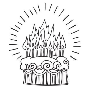 Pastadaki mumlar, vektör çizimi 