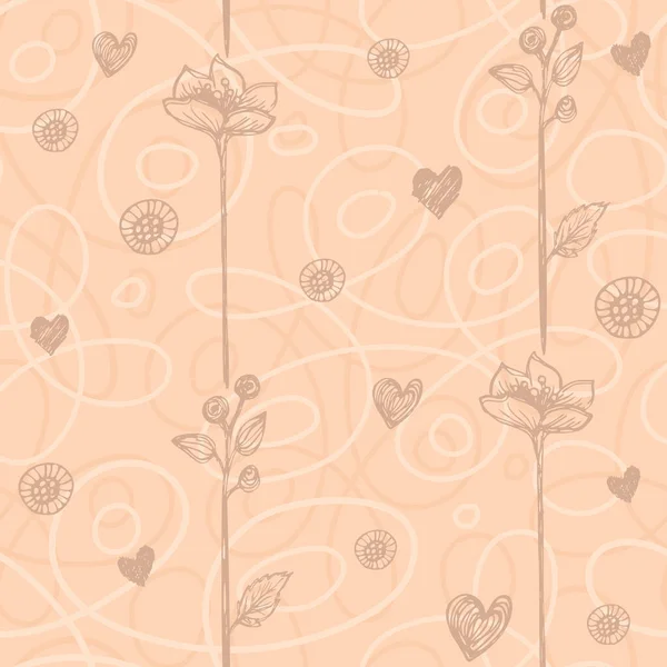 Modèle Bannière Sans Couture Florale Avec Espace Copie — Image vectorielle