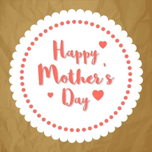 Feliz Dia Das Mães Ilustração Vetorial Cartão Postal — Vetor de Stock