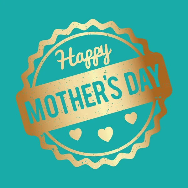 Happy Mother Day Pocztówka Guma Vector Pieczęć — Wektor stockowy