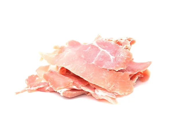 Ham Slices Isolated White — Stock Photo, Image