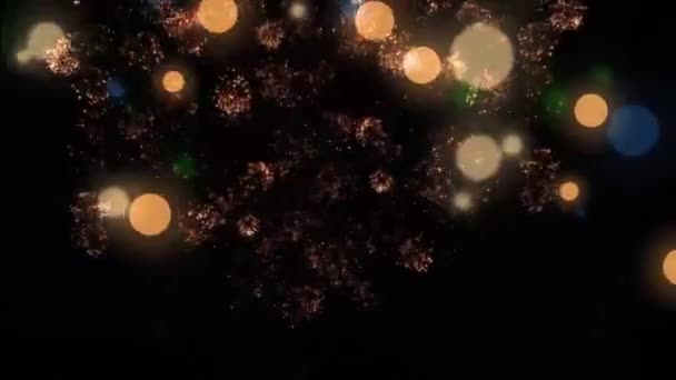 Fireworks Motion Graphics Animation Background Loop — Stock Video