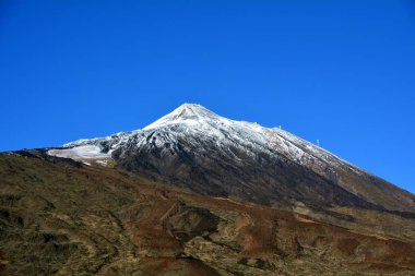 teide Milli Parkı ve dağ manzarası. Tenerife, Kanarya Adaları. 
