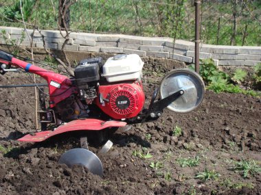 motor cultivator close-up,a kind of small tractor clipart