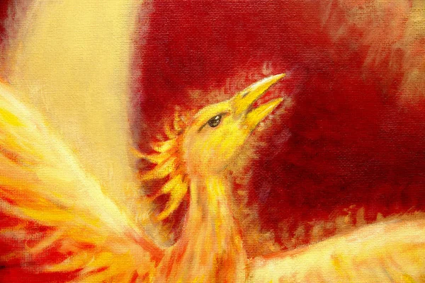 Летающая птица феникс как символ возрождения и нового начала. — стоковое фото