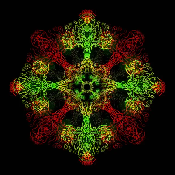 Mandala made of sacred ornamental tree of life symbol. — Stock Photo, Image