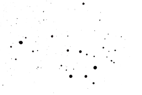 Abstract zwart spatten op wit aquarelpapier. monochrome afbeelding. — Stockfoto