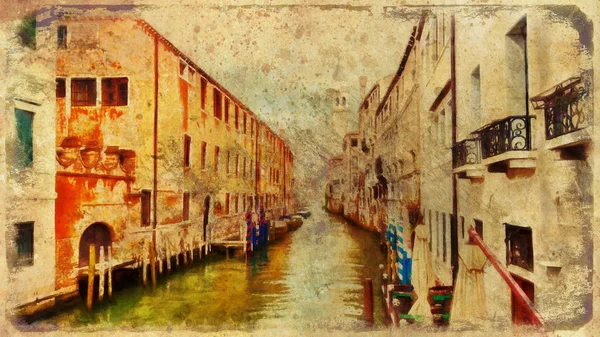 Paysage Romantique Venise Italie Peinture Informatique — Photo