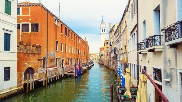 Paysage Romantique Venise Italie Effet Graphique Léger — Photo