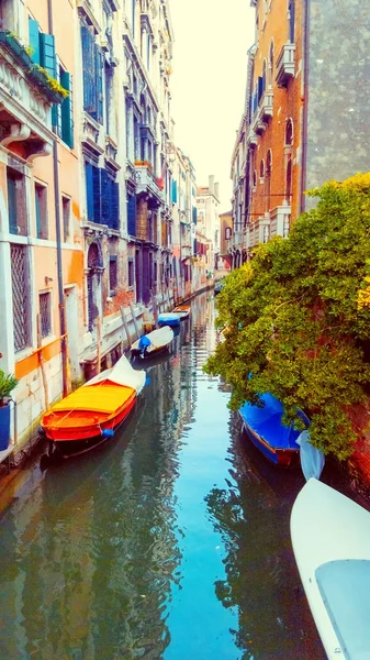 Paisaje Romántico Venecia Italia Efecto Gráfico Ligero — Foto de Stock