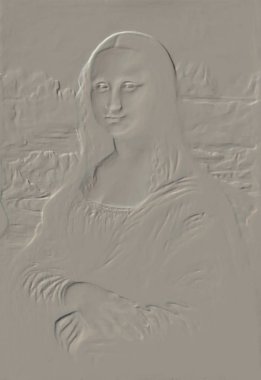 Mona Lisa Leonardo da Vinci ve grafik boyama üreme