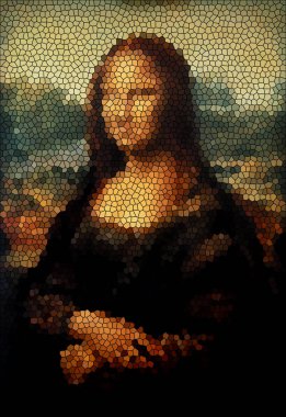 Mona Lisa tarafından Leonardo da Vinci ve poligon etkisi