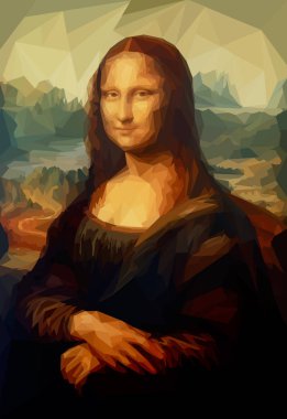 Mona Lisa tarafından Leonardo da Vinci ve poligon etkisi