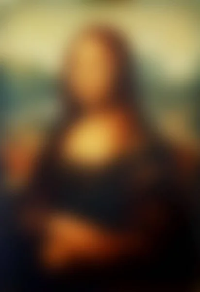 莱昂纳多 芬奇的蒙娜丽莎与模糊效果 — 图库照片
