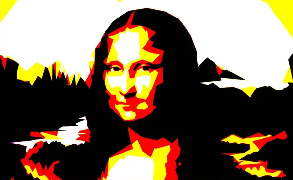 Mona Lisa Leonarda Vinci Poligon Efekt — Zdjęcie stockowe