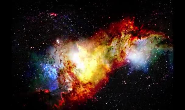 Kosmische ruimte en sterren, kosmische abstracte achtergrond in kleur en grafische effect. — Stockvideo