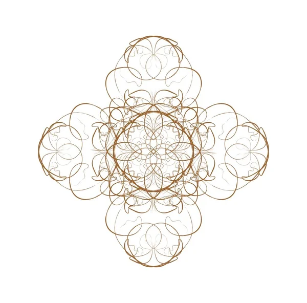 Florale ornamentale Struktur mit filigranem Muster Mandala auf weißem Hintergrund. — Stockfoto