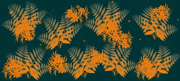Spring flowers pattern, graphic floral motive. Graphic flowers.