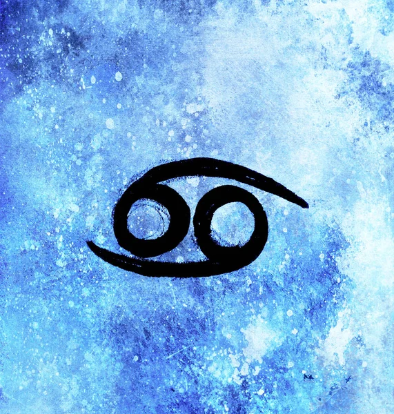 Ручний намальований гороскоп символи астрології, синій фон . — стокове фото