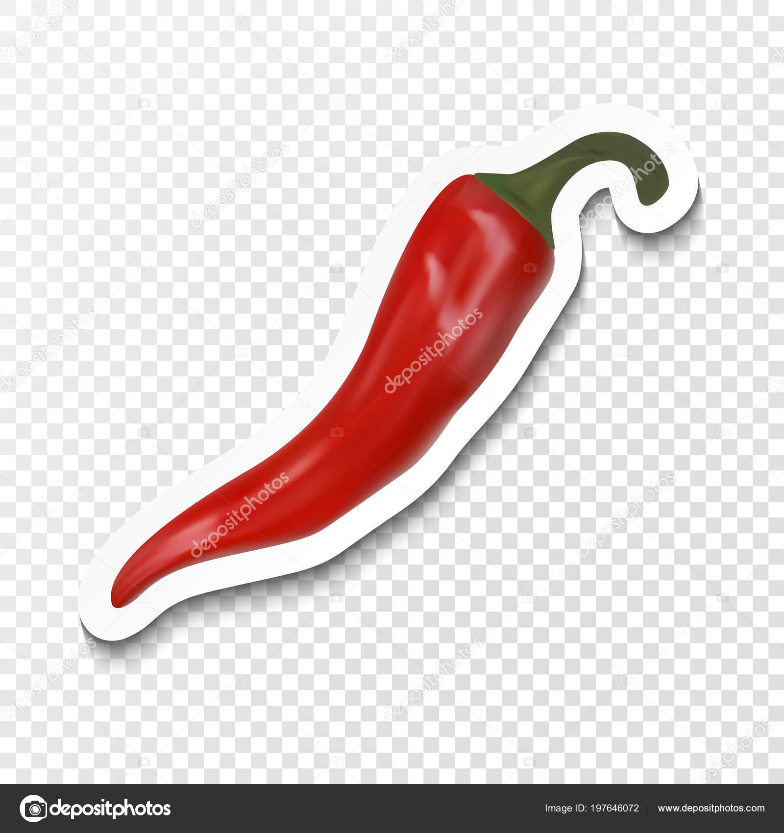 pic Transparent Chili Pepper Icon https depositphotos com 197646072 stock illustration realistic red chilli pepper icon html
