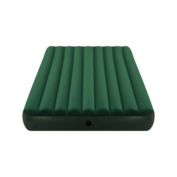 Colchón verde de goma inflable realista. Vector eps10 . — Vector de stock