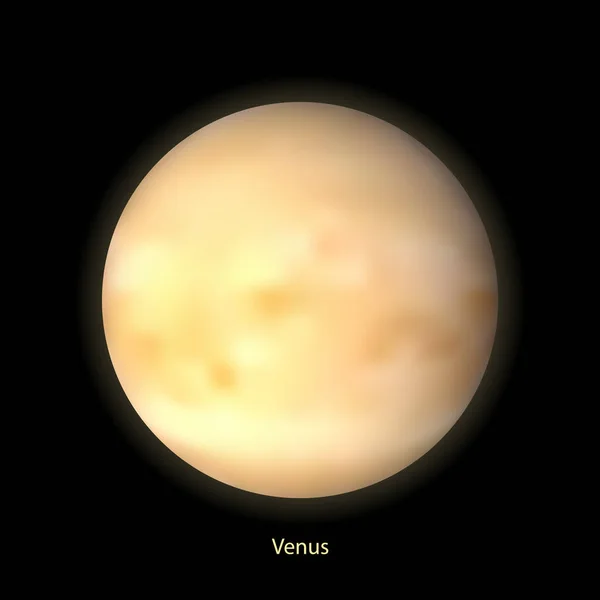 Planeta Venus realista. Vector eps10 . — Vector de stock