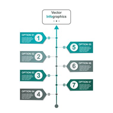 İşlem grafiği. Grafik, diyagram adımları, seçenekleri, parçalar veya işlemlerin soyut unsurları. İş veri görselleştirme. Vektör iş tanıtımı için şablon. Creative Infographic konsepti.