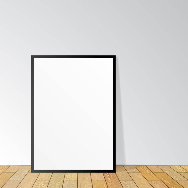 Пустой каркас a4 на полу с тенью. Векторный eps10
.