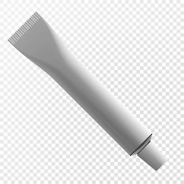 Realistische Tube Zahnpasta isoliert auf einem transparenten Hintergrund. Vektor eps10 — Stockvektor
