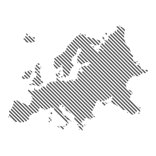 Abstrakte Europakarte. Diagonale Linien. Vektor eps10. — Stockvektor