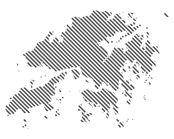 Hong Kong soyut haritası. Çapraz çizgiler. Vektör eps10 — Stok Vektör