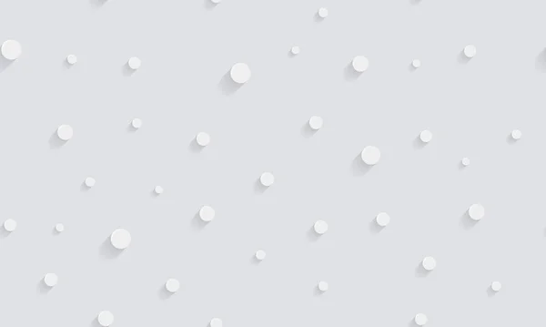Білий безшовний 3d фон з точками і тінями — стоковий вектор