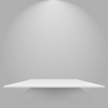 Boş beyaz hasıraltı duvarda asılı. Mockup tasarım için. Vektör eps10