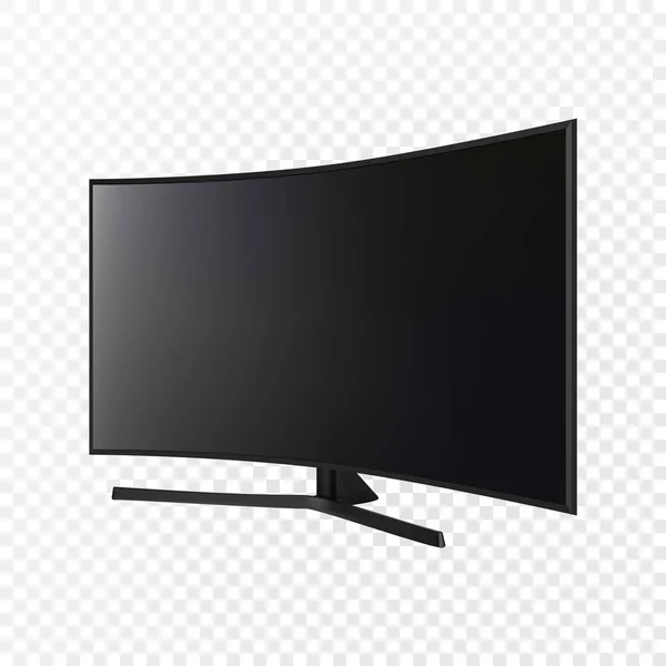 Eğri Tv ekran led, lcd, plazma. Gerçekçi vektör çizim.