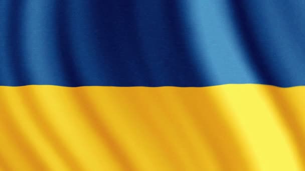 Drapeau national d'Ukraine. Vidéo en boucle sans couture 4K — Video