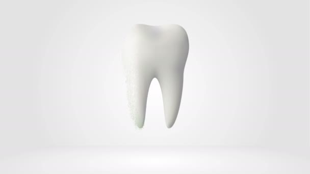 Processus de destruction de la dent. Concept médical d'autopsie. Caries, pulpiite, kyste dentaire, hyperesthésie des dents, destruction de l'émail — Video