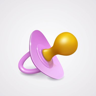 Gerçekçi vektör Icon - bebek emziği simgesi üzerinde beyaz izole gösteren resim