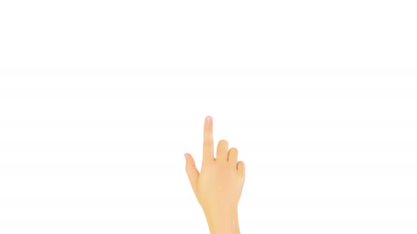 Nő kéz Multi-érint Touchscreen-val Green Screen — Stock videók