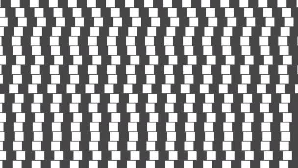 Анимированный квадратный узор. Оптическая иллюзия в движении. 4K видео — стоковое видео