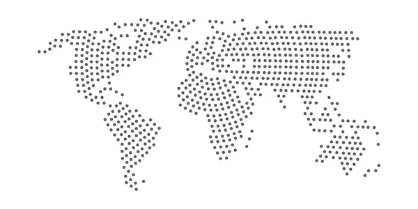 Mappa punteggiata del Mondo. Eppie vettori10 . — Vettoriale Stock