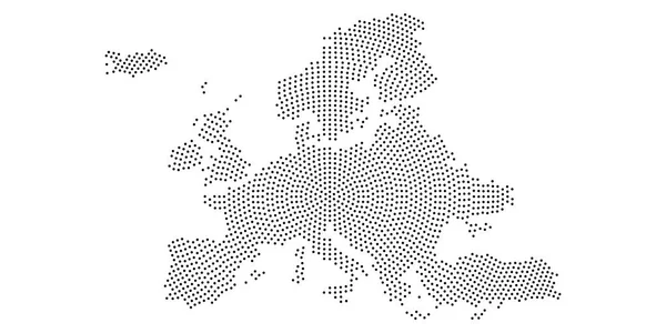 Punktekarte von Europa. Vektor eps10. — Stockvektor