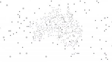 Avustralya Noktalı Harita Ağ Gri Nokta Hareket Grafik 4k Uhd. Avustralya soyut harita düşen nokta piksel monte edilir.